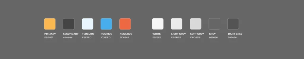 UI color pallet of the Collective Stories App